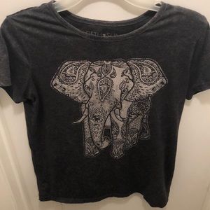 Gray Tee with Elephant design